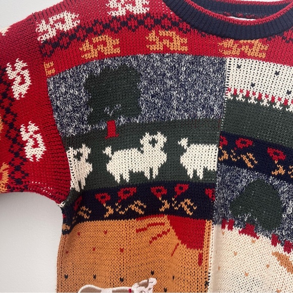 Vintage Sweater with Cat and Cow Size Small Petite - Picture 3 of 10